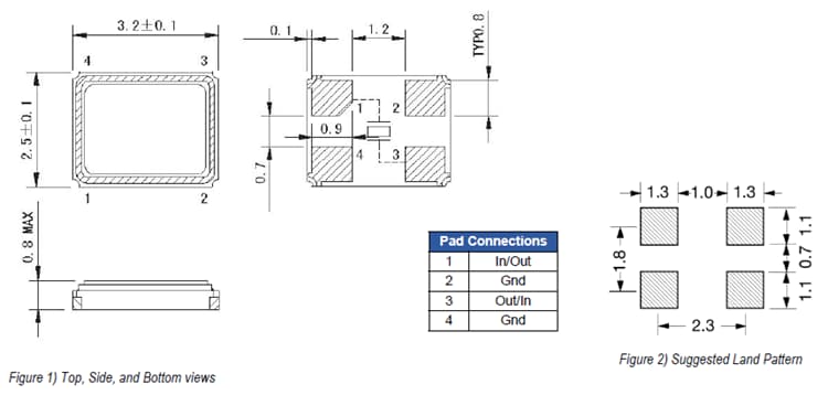 ECS ECX-32 Compact SMD Ceramic Crystals ECS ECX-32 Compact SMD Ceramic Crystals
